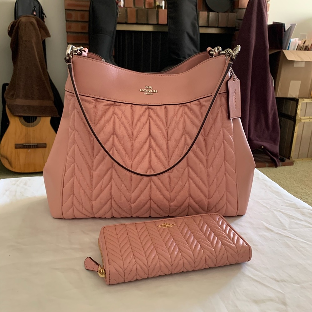 Coach LEXY Shoulder Bag & Wallet, w/ Quilting